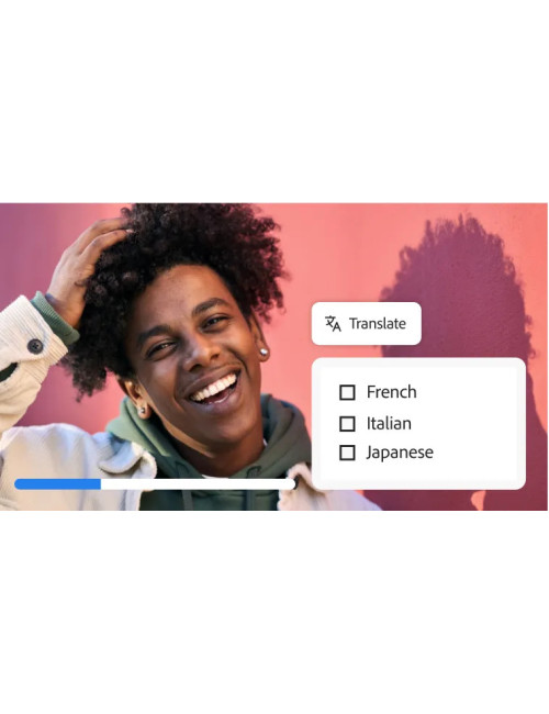 Adobe Firefly Standard for Teams - Kereskedelmi, Angol, Hostolt előfizetés, 12 hónap