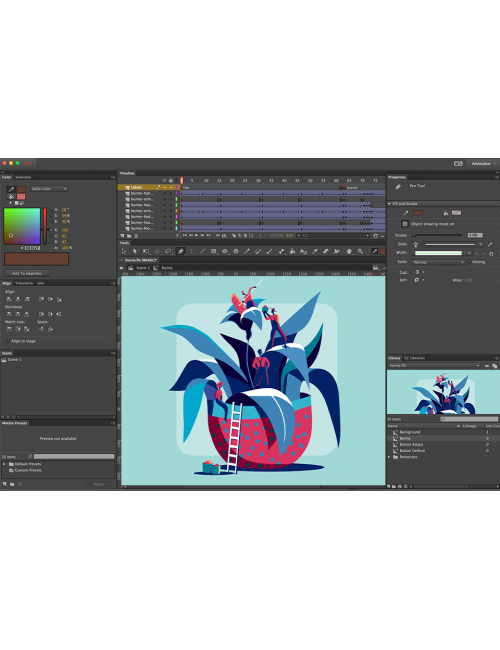 Adobe Animate - Pro for teams - Kormányzati, Angol, Új előfizetés, 12 hónap, korlátlan Adobe Stock előfizetéssel